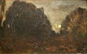 Charles-Francois Daubigny Rising Moon in Barbizon Spain oil painting artist